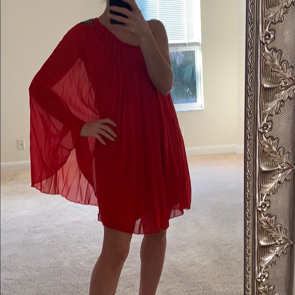 Jackie O red dress one shoulder size S - Picture 8 of 16